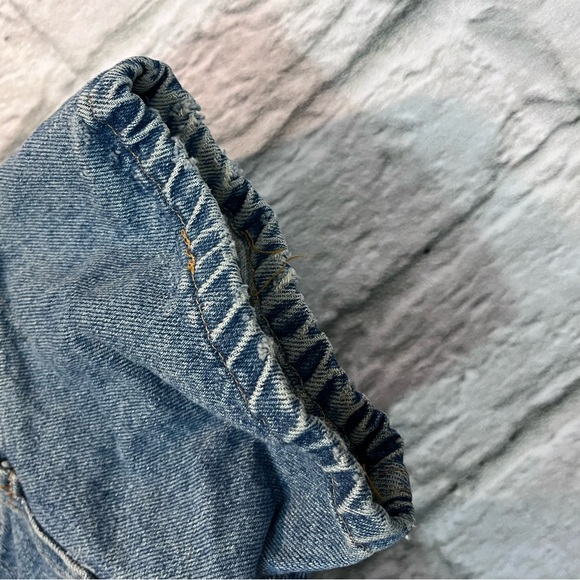 Vintage 90’s Women’s Large Fiorucci Denim Off the Shoulder Fitted Corset Top - Picture 11 of 13